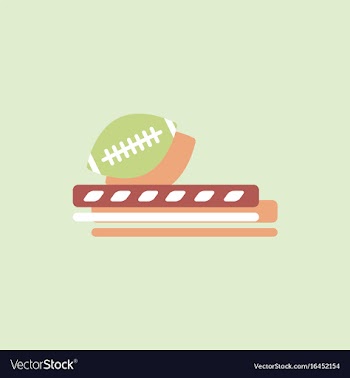Ragby ball icon in sticker style vector image