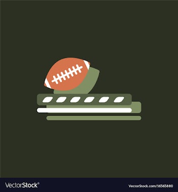 Ragby ball icon in sticker style vector image