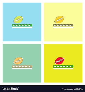 Ragby ball icon set vector image