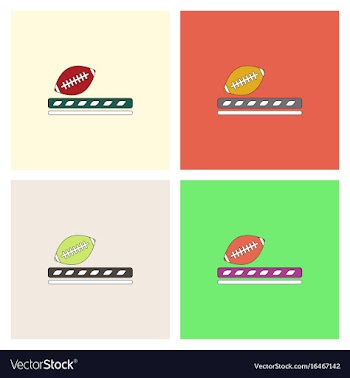 Ragby ball icon set vector image