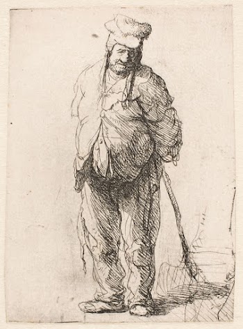 Ragged peasant with hands behind his | Free Photo - rawpixel