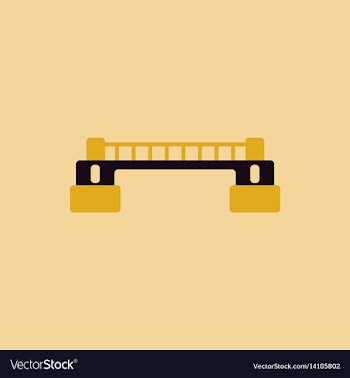 Rail way bridge icon for web mobile and vector image