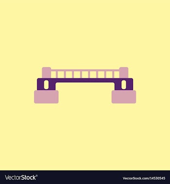 Rail way bridge icon for web mobile and vector image