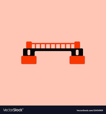 Rail way bridge icon for web mobile and vector image