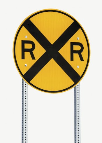 Railroad crossing sign collage element | Free PSD - rawpixel