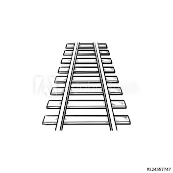 Rails hand drawn outline doodle icon