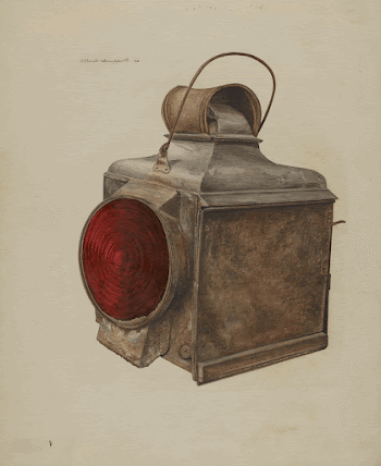 Railway Lantern (ca.1938) by Albert | Free Photo - rawpixel