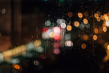 Rain bokeh