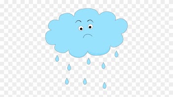 Rain Clip Art - Sad Rain Cloud Clipart