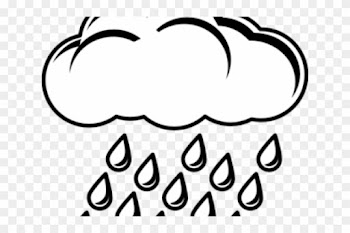 Rain Clipart Outline - Sun And Clouds Clipart Black And White