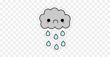 Rain Clipart Storm Cloud - Sad Rain Cloud Clipart