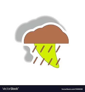 Rain cloud cloudburst downpour rain hurracian vector image