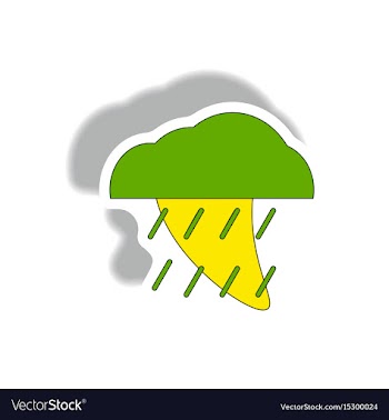 Rain cloud cloudburst downpour rain hurracian vector image