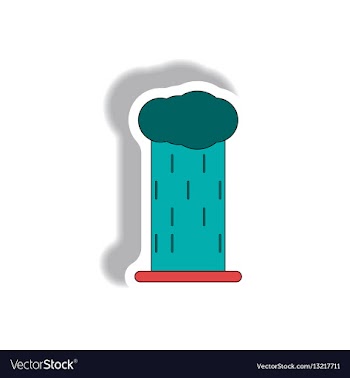 Rain cloud cloudburst downpour rain vector image