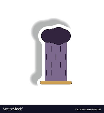 Rain cloud cloudburst downpour rain vector image
