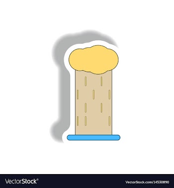 Rain cloud cloudburst downpour rain vector image