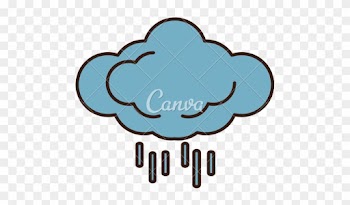 Rain Cloud Icon Simple Style Royalty Free Vector Image - Clouds With Rain Clip Art Ong