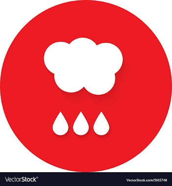 Rain cloud icon vector image