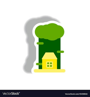 Rain cloud on housecloudburst downpour rain vector image