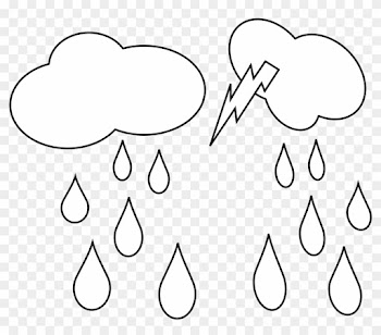 Rain Cloud - Rainy Black Background Clipart