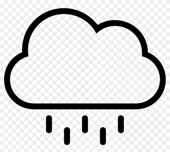 Rain Cloud Stroke Weather Symbol Comments - Bewolkt Symbool