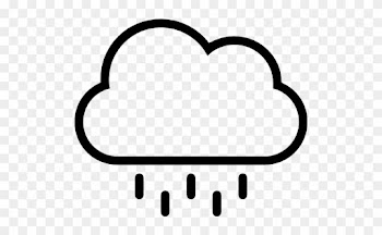 Rain Cloud Stroke Weather Symbol Free Icon - Sturm Symbol