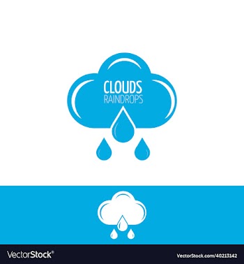 rain cloud symbol for website design logo weather