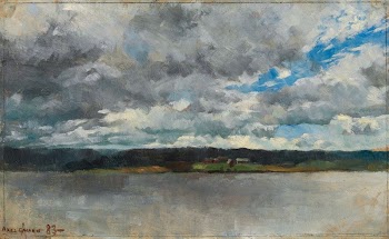Rain clouds over a lake, | Free Photo - rawpixel
