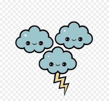 Rain Clouds Rayo Nubes Lluvia Cute Kawaii Sweet Dulce - Cute Kawaii Clouds Transparent