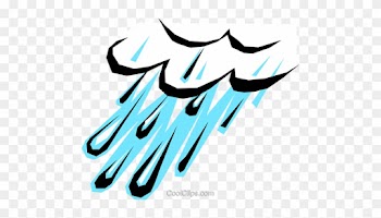 Rain Clouds Royalty Free Vector Clip Art Illustration - Rain