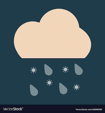 Rain icon in trendy flat style isolated on grey vector image