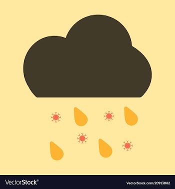 Rain icon in trendy flat style isolated on grey vector image