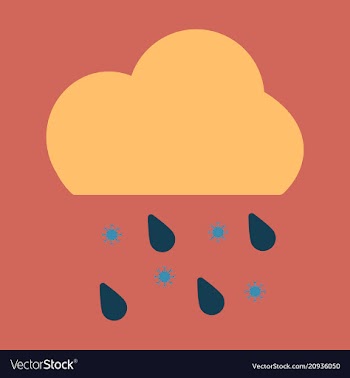 Rain icon in trendy flat style isolated on grey vector image