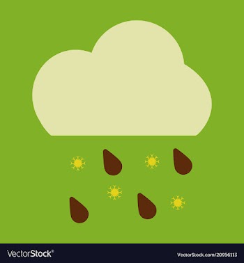 Rain icon in trendy flat style isolated on grey vector image