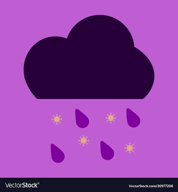 Rain icon in trendy flat style isolated on grey vector image
