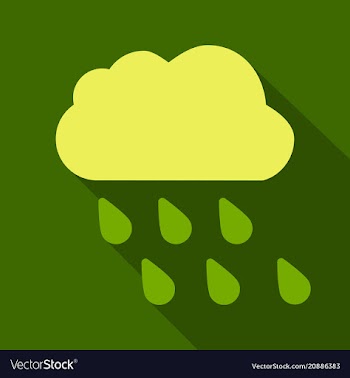 Rain icon in trendy flat style isolated on vector image