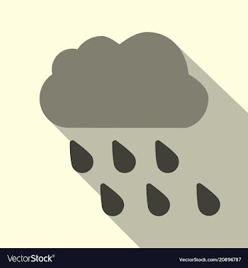 Rain icon in trendy flat style isolated on vector image