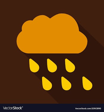 Rain icon in trendy flat style isolated on vector image