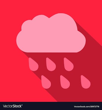 Rain icon in trendy flat style isolated on vector image