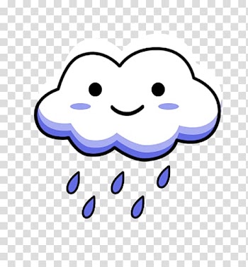 Rain Watercolor painting Google Cartoon, Blue clouds transparent background PNG clipart