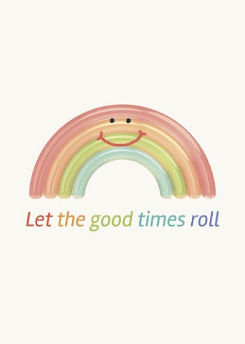 Rainbow aesthetic poster template, good | Free Vector Template - rawpixel