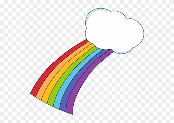 Rainbow And Cloud Clip Art - Cloud And Rainbow Clip Art