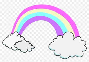 Rainbow And Clouds Cartoon Rainbow With Clouds - Rainbow And Clouds Cartoon Rainbow With Clouds