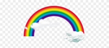 Rainbow And Clouds - Circle
