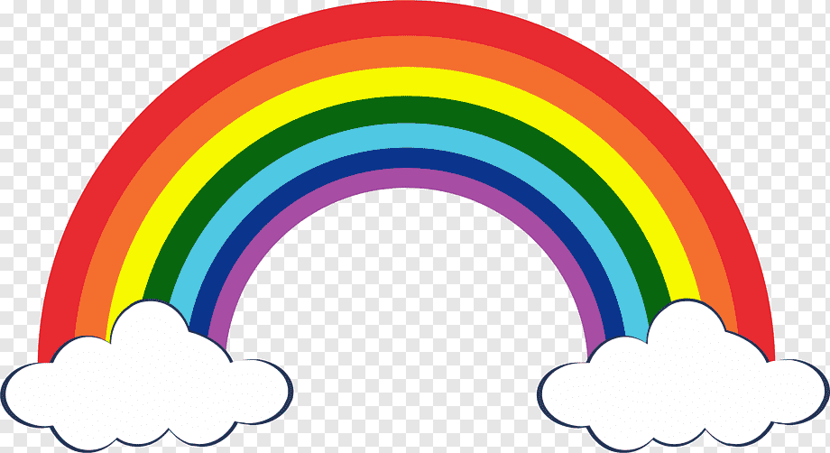 rainbow and clouds illustration, Rainbow, rainbow, color, circle, computer Icons png