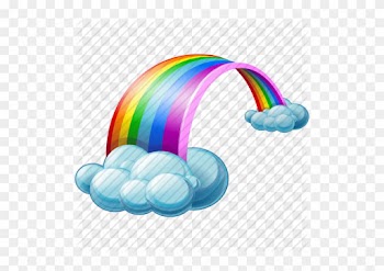 Rainbow And Clouds - Rainbow Transparent Background