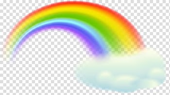 Rainbow animated illustration, Rainbow Sky Orange Design , Rainbow Cloud transparent background PNG clipart