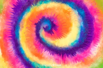 Rainbow background in tie-dye style Free Vector