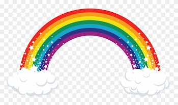 الوان قوس قزح - Rainbow Cake Topper Printable