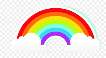 Rainbow Cartoon Cloud - rainbow 